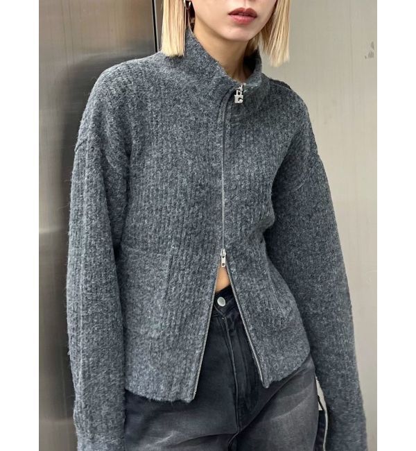 EMODA「【WEB限定】ルーズハイネックリブニット」|カーディガン|