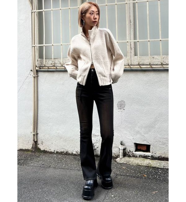 EMODA「【WEB限定】ルーズハイネックリブニット」|カーディガン|