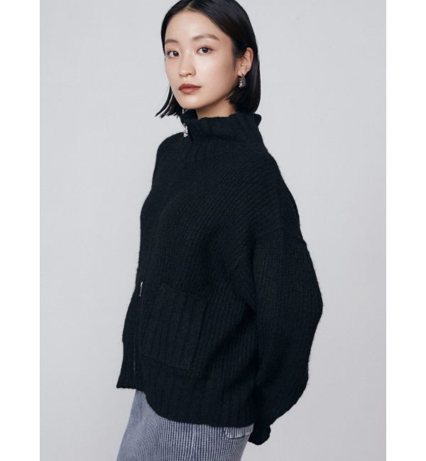 EMODA「【WEB限定】ルーズハイネックリブニット」|カーディガン|