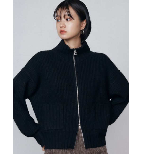 EMODA「【WEB限定】ルーズハイネックリブニット」|カーディガン|