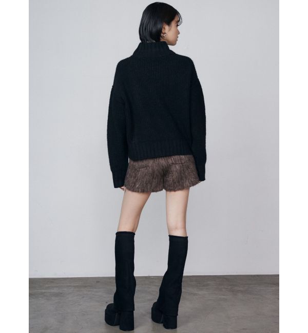 EMODA「【WEB限定】ルーズハイネックリブニット」|カーディガン|