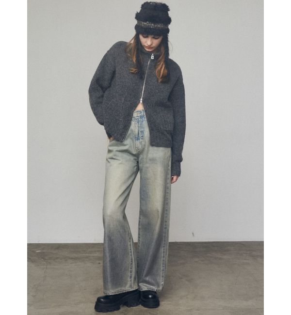 EMODA「【WEB限定】ルーズハイネックリブニット」|カーディガン|