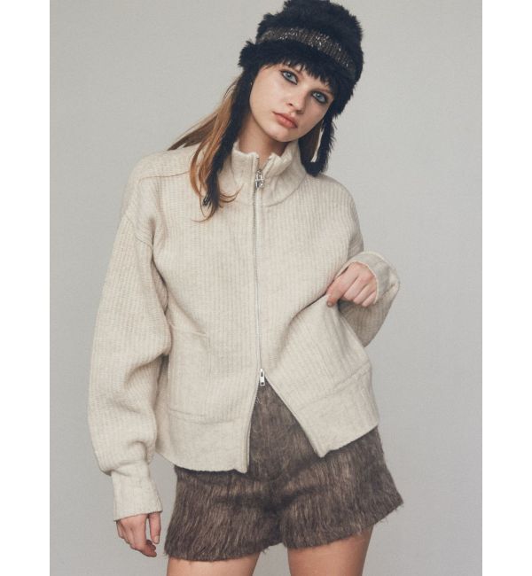 EMODA「【WEB限定】ルーズハイネックリブニット」|カーディガン|