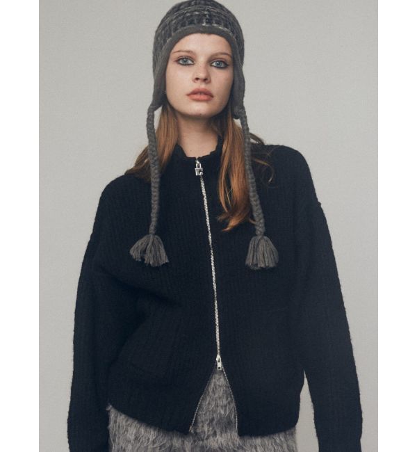 EMODA「【WEB限定】ルーズハイネックリブニット」|カーディガン|