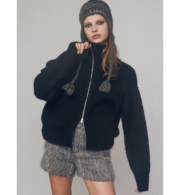 EMODA「【WEB限定】ルーズハイネックリブニット」|カーディガン|