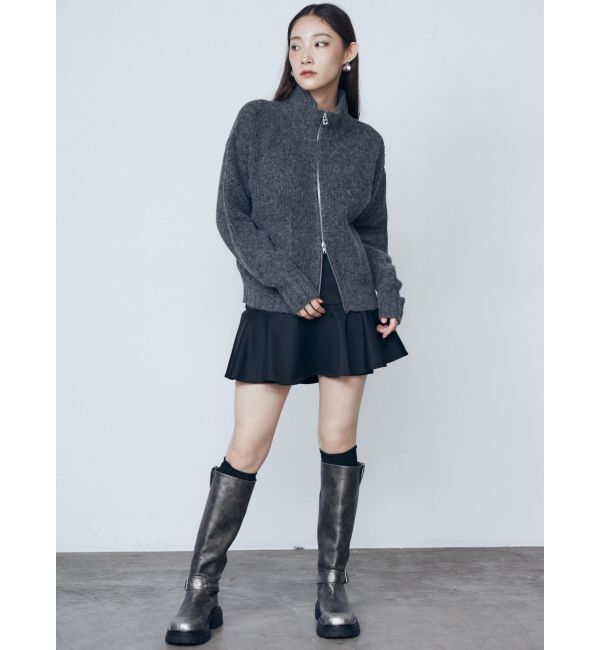 EMODA「【WEB限定】ルーズハイネックリブニット」|カーディガン|