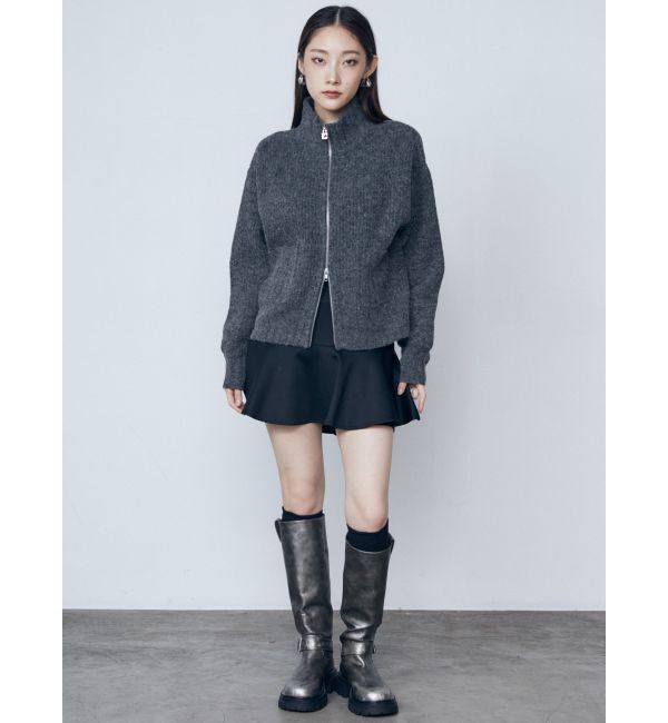 EMODA「【WEB限定】ルーズハイネックリブニット」|カーディガン|