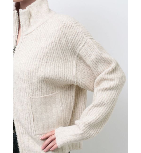 EMODA「【WEB限定】ルーズハイネックリブニット」|カーディガン|