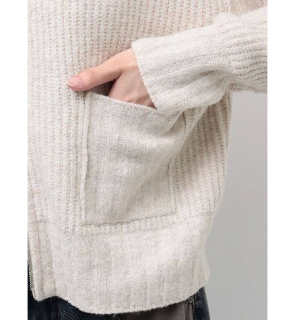 EMODA「【WEB限定】ルーズハイネックリブニット」|カーディガン|