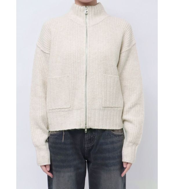 EMODA「【WEB限定】ルーズハイネックリブニット」|カーディガン|