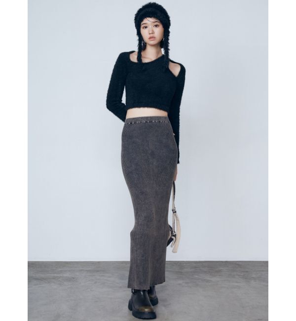 EMODA「ウォッシュリブマキシスカート」|スカート|