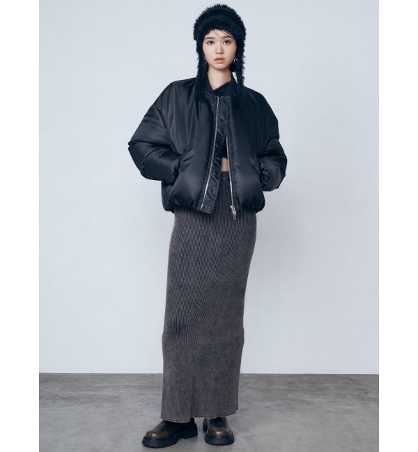 EMODA「ウォッシュリブマキシスカート」|スカート|