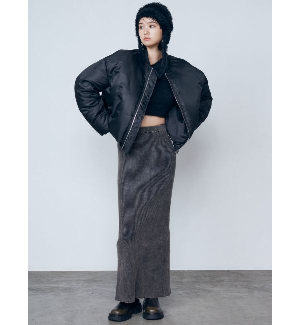 EMODA「ウォッシュリブマキシスカート」|スカート|