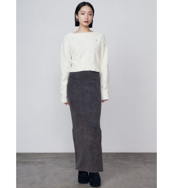 EMODA「ウォッシュリブマキシスカート」|スカート|