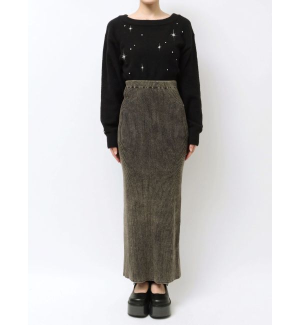 EMODA「ウォッシュリブマキシスカート」|スカート|