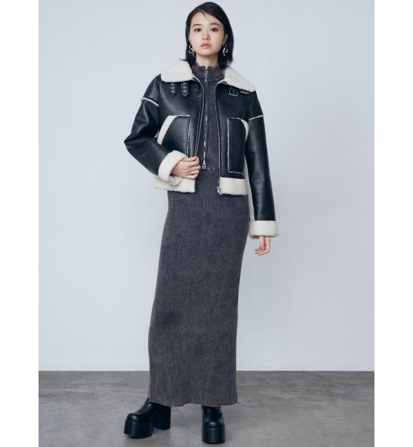 EMODA「ウォッシュリブマキシスカート」|スカート|