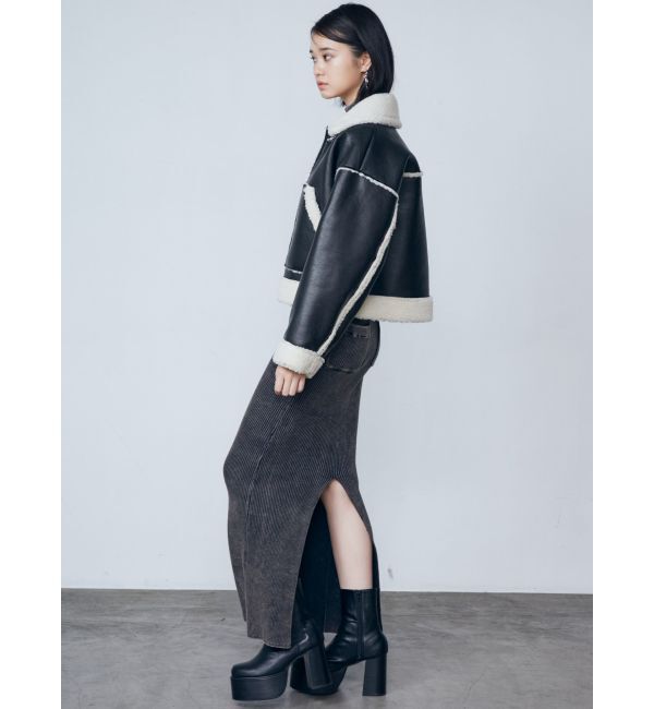 EMODA「ウォッシュリブマキシスカート」|スカート|