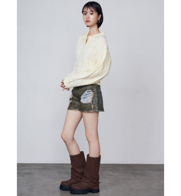 EMODA「スキッパーワイドハートニット」|ニット・セーター|