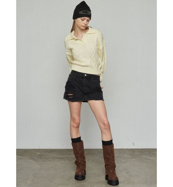 EMODA「スキッパーワイドハートニット」|ニット・セーター|