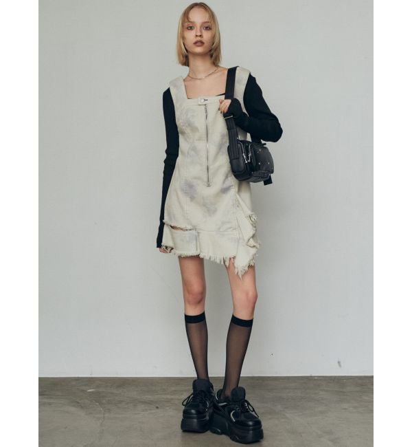 EMODA「アシンメトリーデニムミニワンピース」|ワンピース|