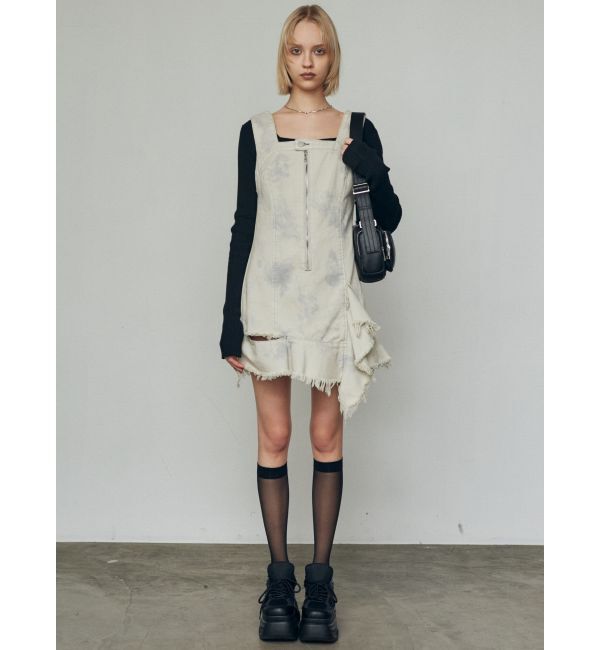 EMODA「アシンメトリーデニムミニワンピース」|ワンピース|