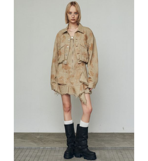 EMODA「アシンメトリーデニムミニワンピース」|ワンピース|