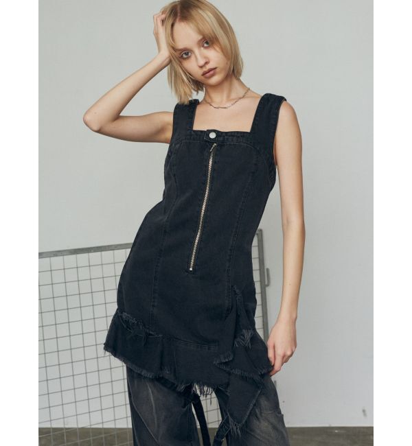 EMODA「アシンメトリーデニムミニワンピース」|ワンピース|