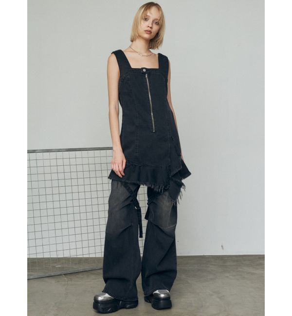 EMODA「アシンメトリーデニムミニワンピース」|ワンピース|