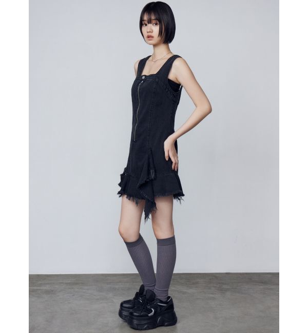 EMODA「アシンメトリーデニムミニワンピース」|ワンピース|