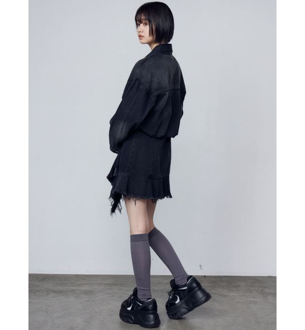 EMODA「アシンメトリーデニムミニワンピース」|ワンピース|