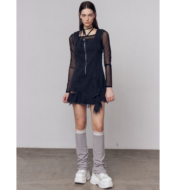 EMODA「アシンメトリーデニムミニワンピース」|ワンピース|