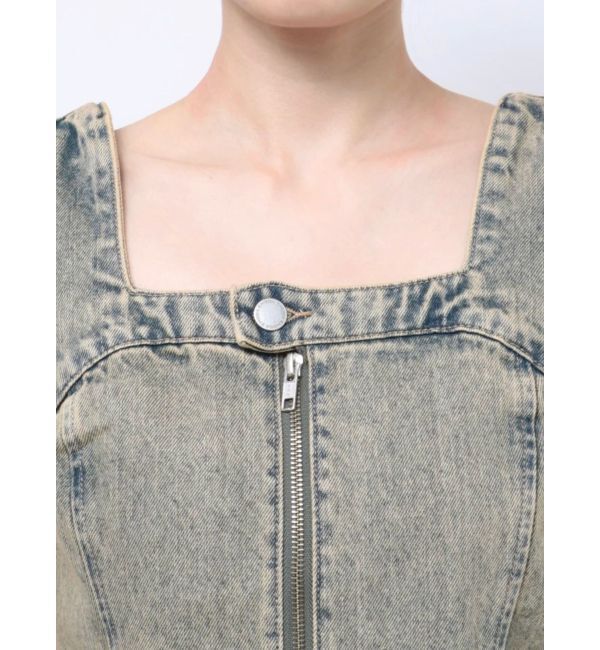 EMODA「アシンメトリーデニムミニワンピース」|ワンピース|