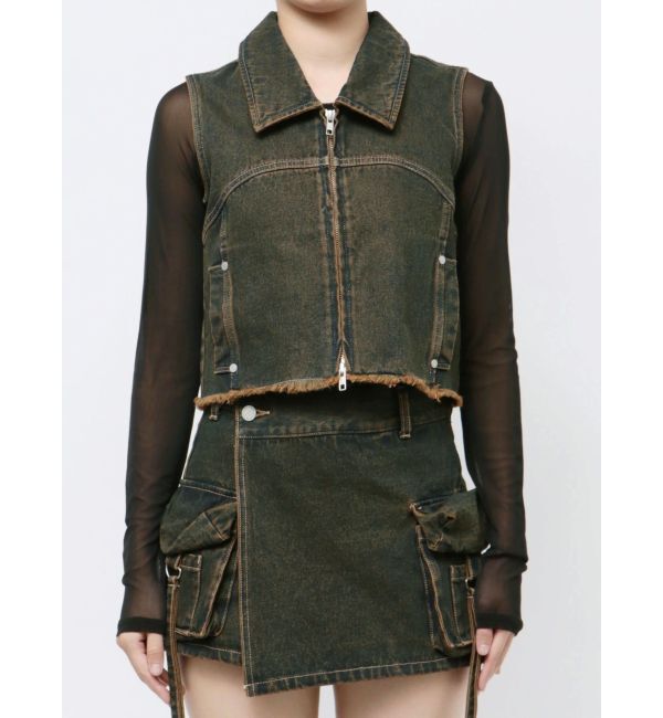 EMODA「デニムウォッシュベスト」|ベスト・ジレ|