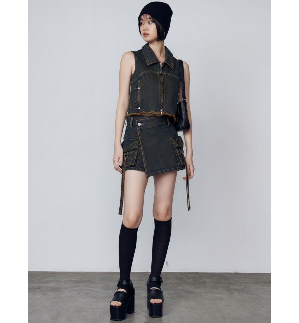 EMODA「デニムウォッシュベスト」|ベスト・ジレ|