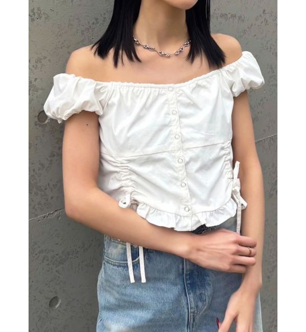 EMODA「ショートスリーブリボントップ」|Tシャツ・カットソー|