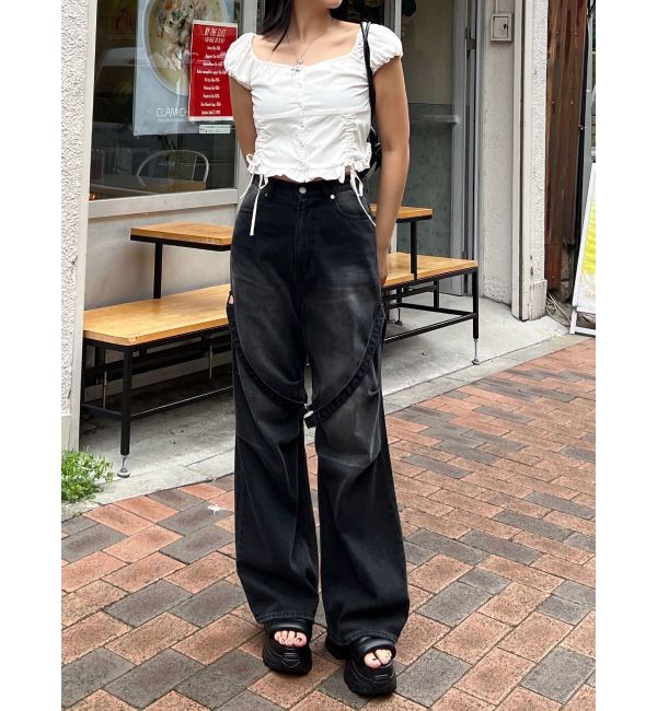 EMODA「ショートスリーブリボントップ」|Tシャツ・カットソー|