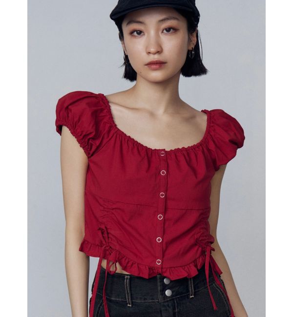 EMODA「ショートスリーブリボントップ」|Tシャツ・カットソー|