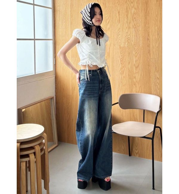 EMODA「ショートスリーブリボントップ」|Tシャツ・カットソー|