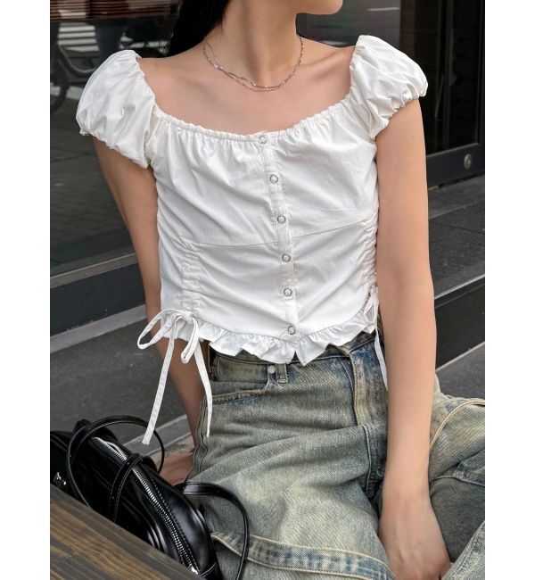 EMODA「ショートスリーブリボントップ」|Tシャツ・カットソー|