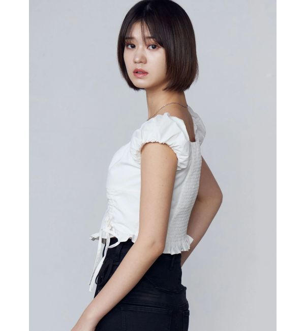 EMODA「ショートスリーブリボントップ」|Tシャツ・カットソー|