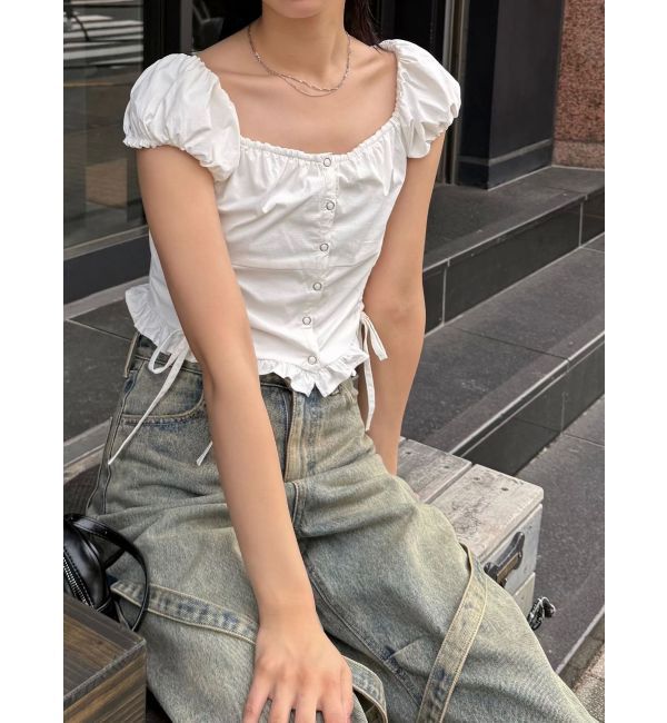 EMODA「ショートスリーブリボントップ」|Tシャツ・カットソー|