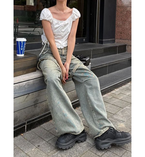 EMODA「ショートスリーブリボントップ」|Tシャツ・カットソー|