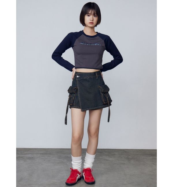 EMODA「【Dickies別注】ラグラングラデーショントップ」|Tシャツ・カットソー|