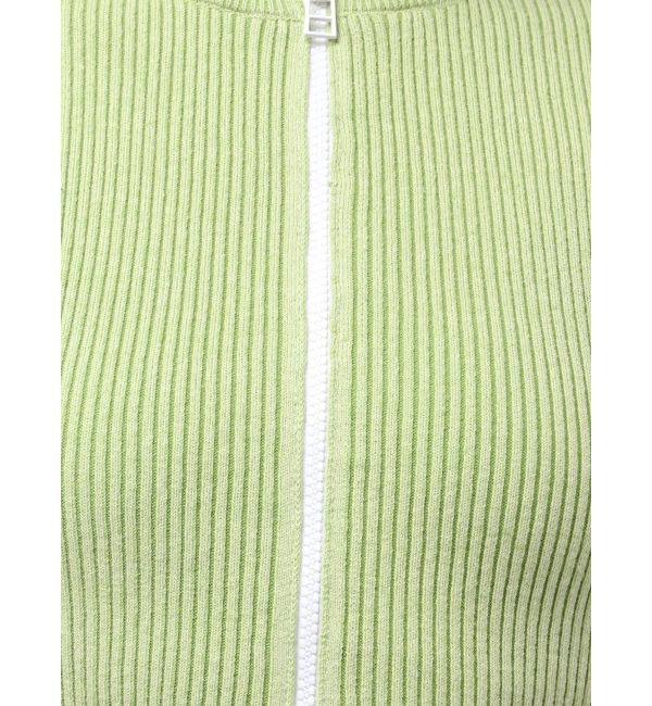 EMODA「プレーティングハーフリブジップニット」|ニット・セーター|