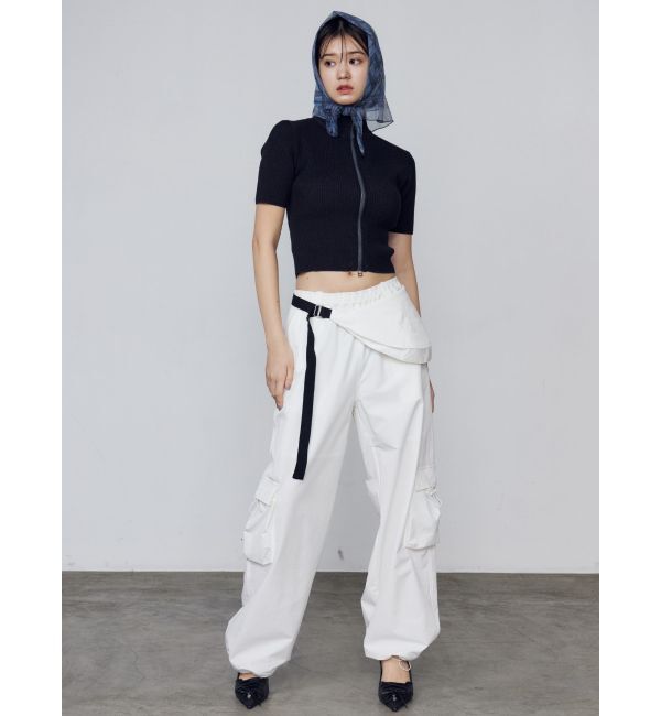 EMODA「プレーティングハーフリブジップニット」|ニット・セーター|