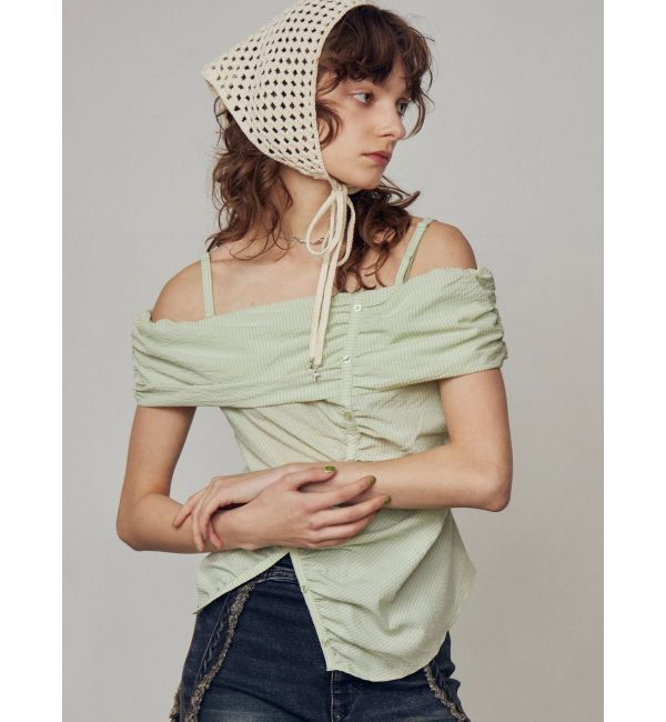 EMODA「オフショルダーボタントップ」|Tシャツ・カットソー|