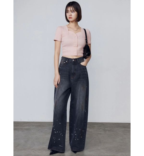 EMODA「フロントボタンショートリブトップ」|Tシャツ・カットソー|