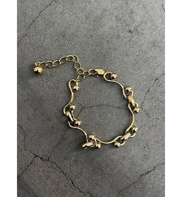 EMODA「ボールウェーブチェーンブレスレット」|ブレスレット・バングル|ゴールド