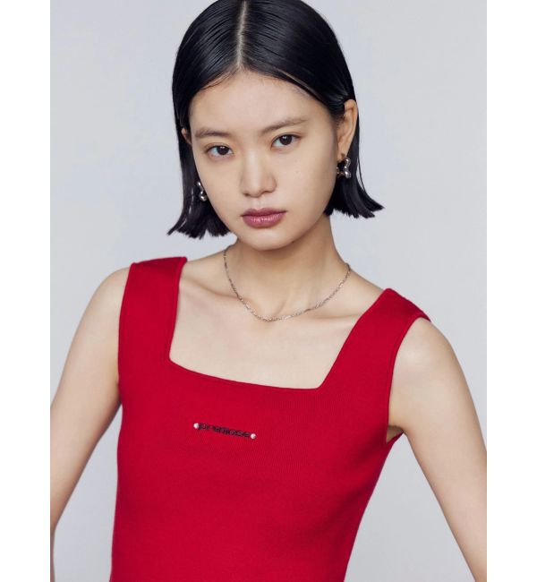 EMODA「ストーンロゴニットタンクトップ」|Tシャツ・カットソー|