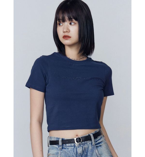 EMODA「ミニマルフィットストーントップ」|Tシャツ・カットソー|ネイビー